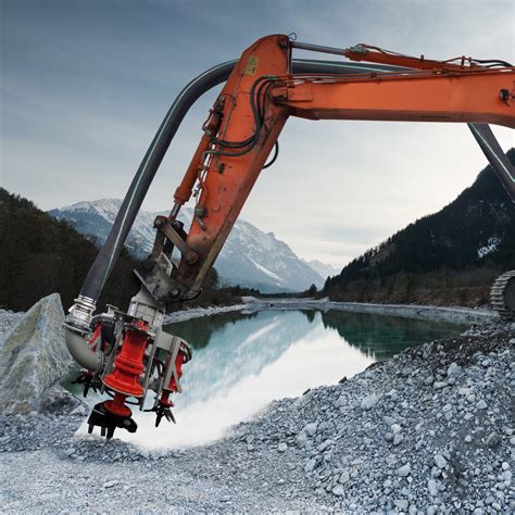 excavator mounted dredge